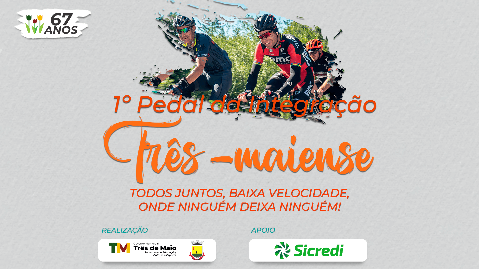 1º PEDAL DA INTEGRAÇÃO SERÁ REALIZADO NO DOMINGO